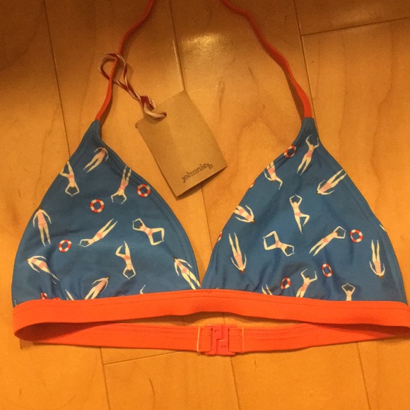 HP! 🏊‍♀️ NWT VTG Mini Boden Johnnie B Retro Bikini Top 👙 - Picture 2 of 13